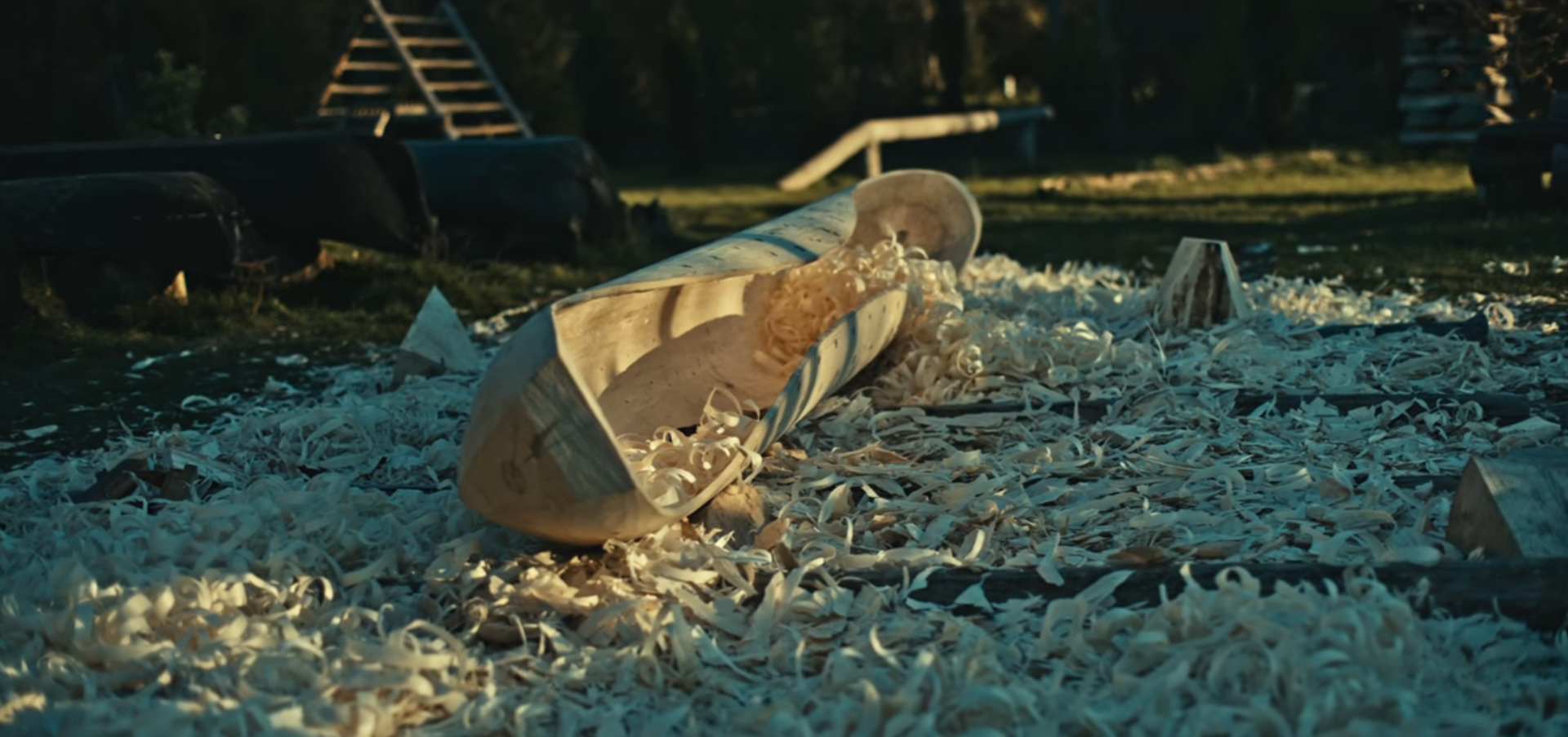 see how a dugout canoe is made by a master craftsman