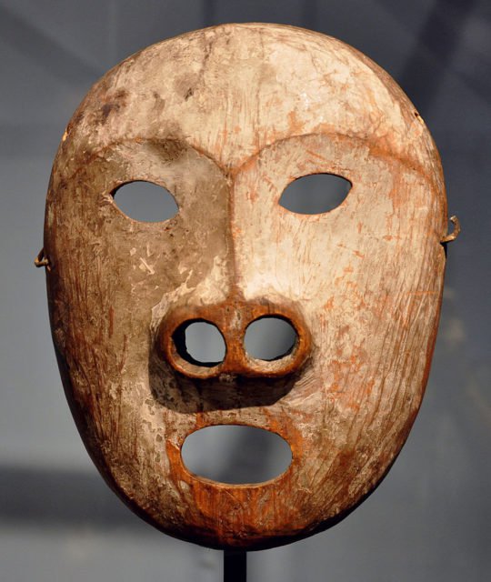 Beautiful examples of shamanic ritual masks made by the Yup'ik people ...