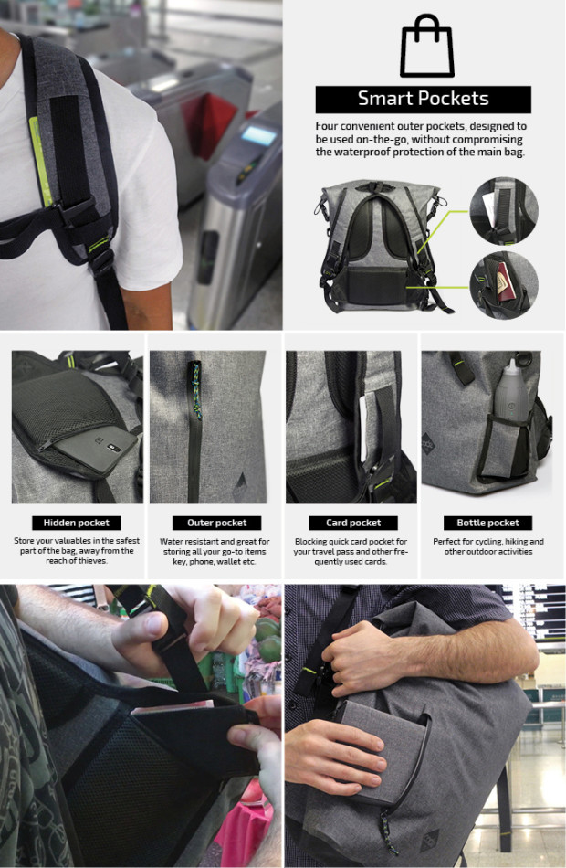 Code 10 Waterproof Lockable Backpacks