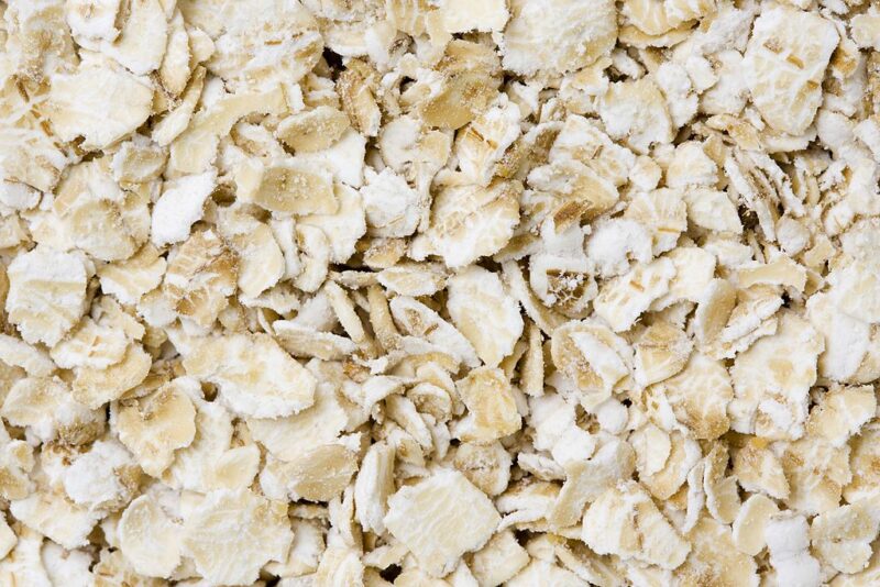 Close-up of a pile of oatmeal