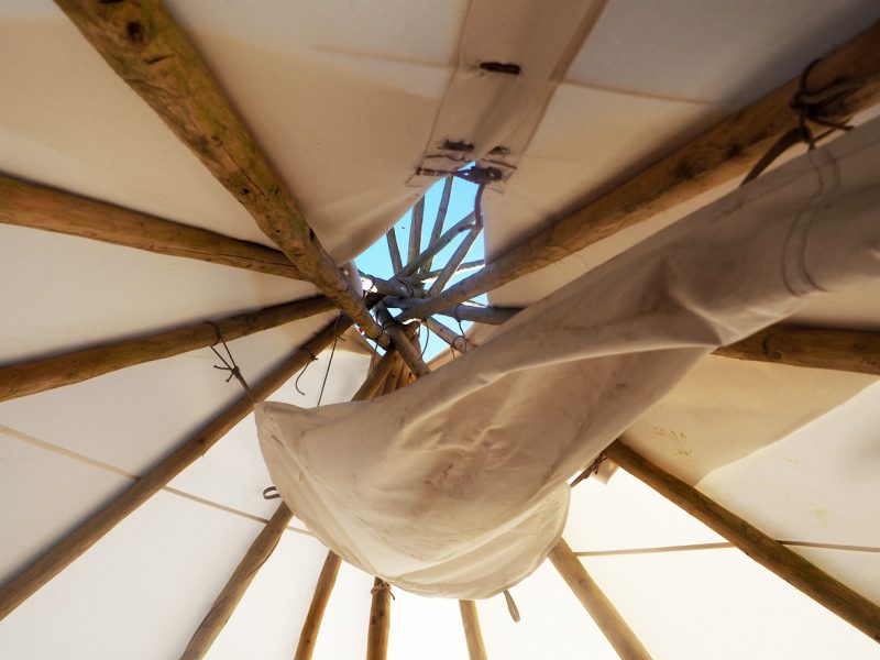A teepee from inside